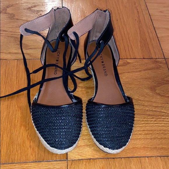 black low heel espadrilles